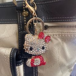 Hello Kitty Gold Keychain Bag Charm
