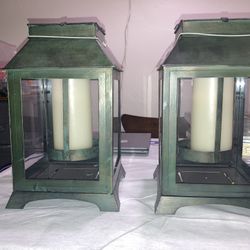 Pair of Lantern Candle Holders 