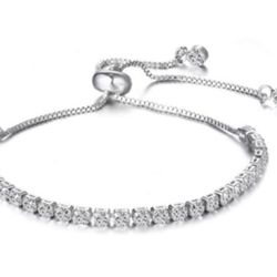Swarovski Elegant Silver bling Adjustable Bracelet NEW