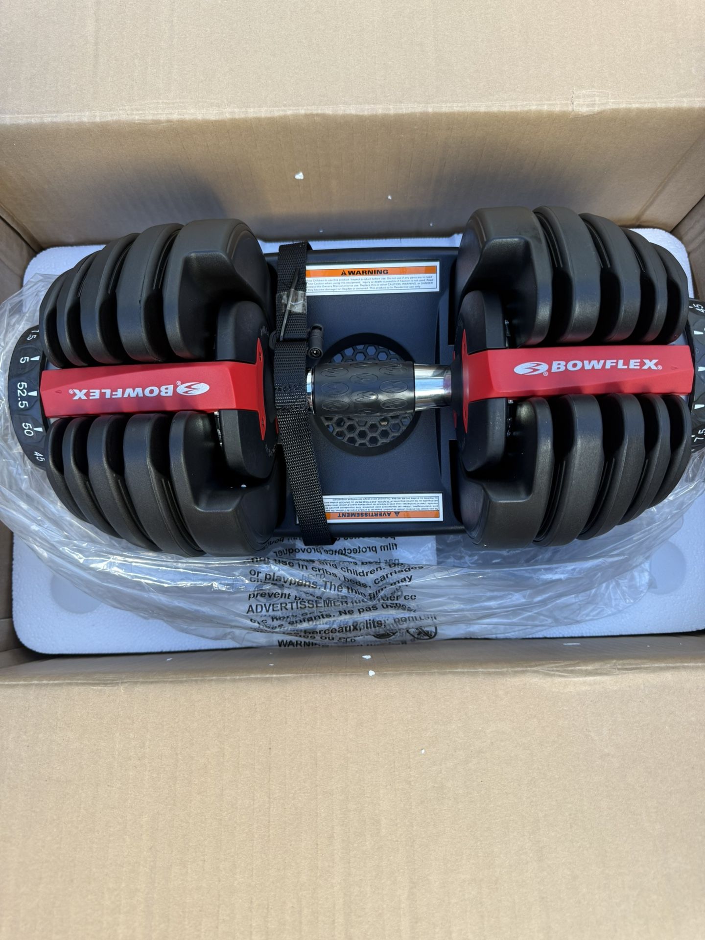 BOWFEX SELECTTECH DUMBBELL, SINGLE ADJUSTABLE 5 TO 52.5 -BLACK