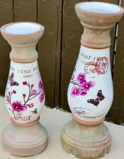 LOVELY PAIR OF CANDLE HOLDER