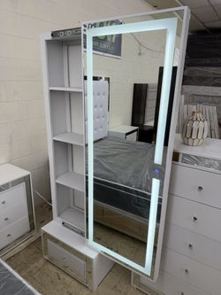 New White LED Sliding Mirror