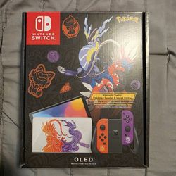 Pokemon Scarlet And Violet Oled Switch With Ssd Card And Cases