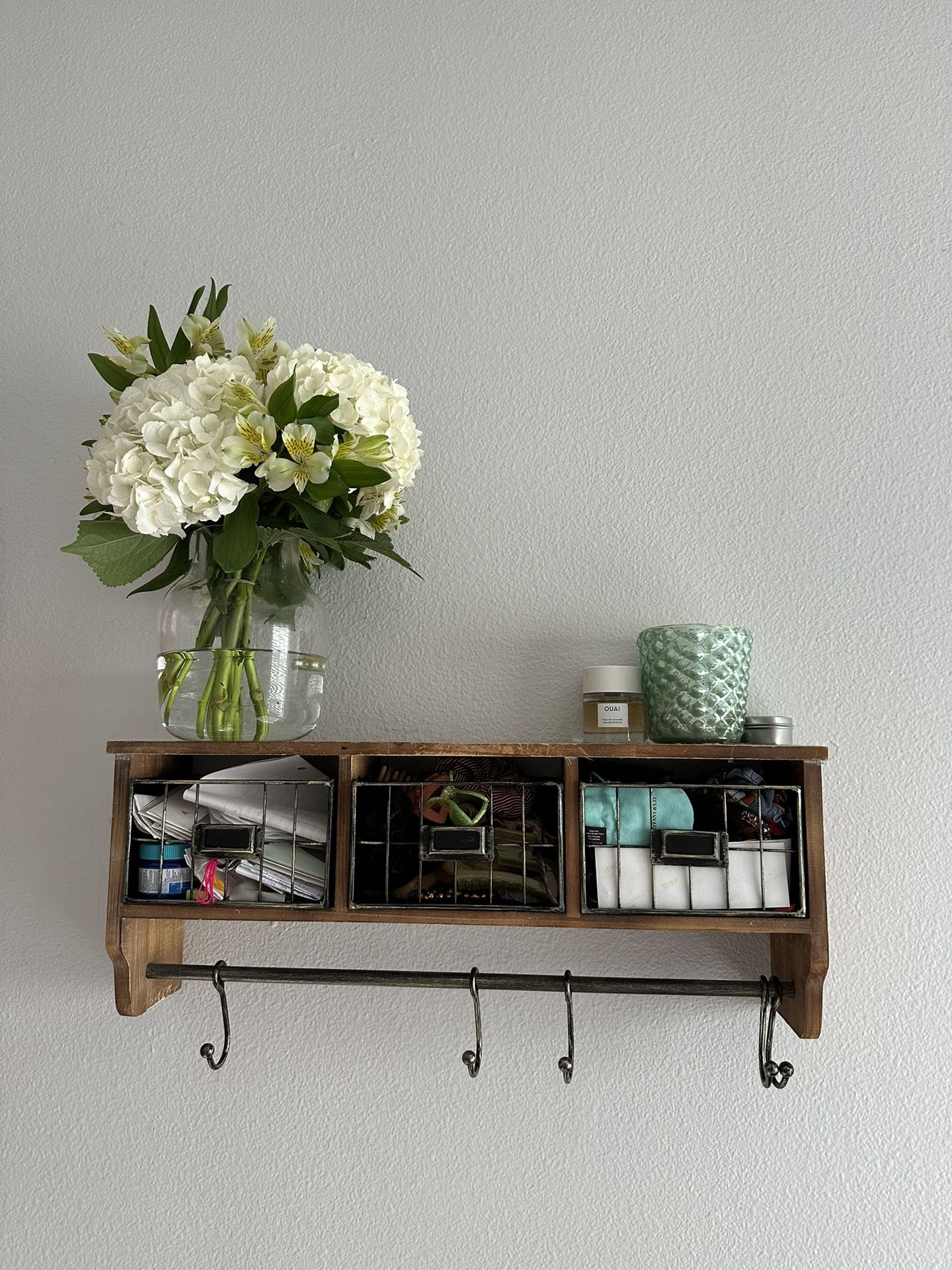 Rustic wall shelf