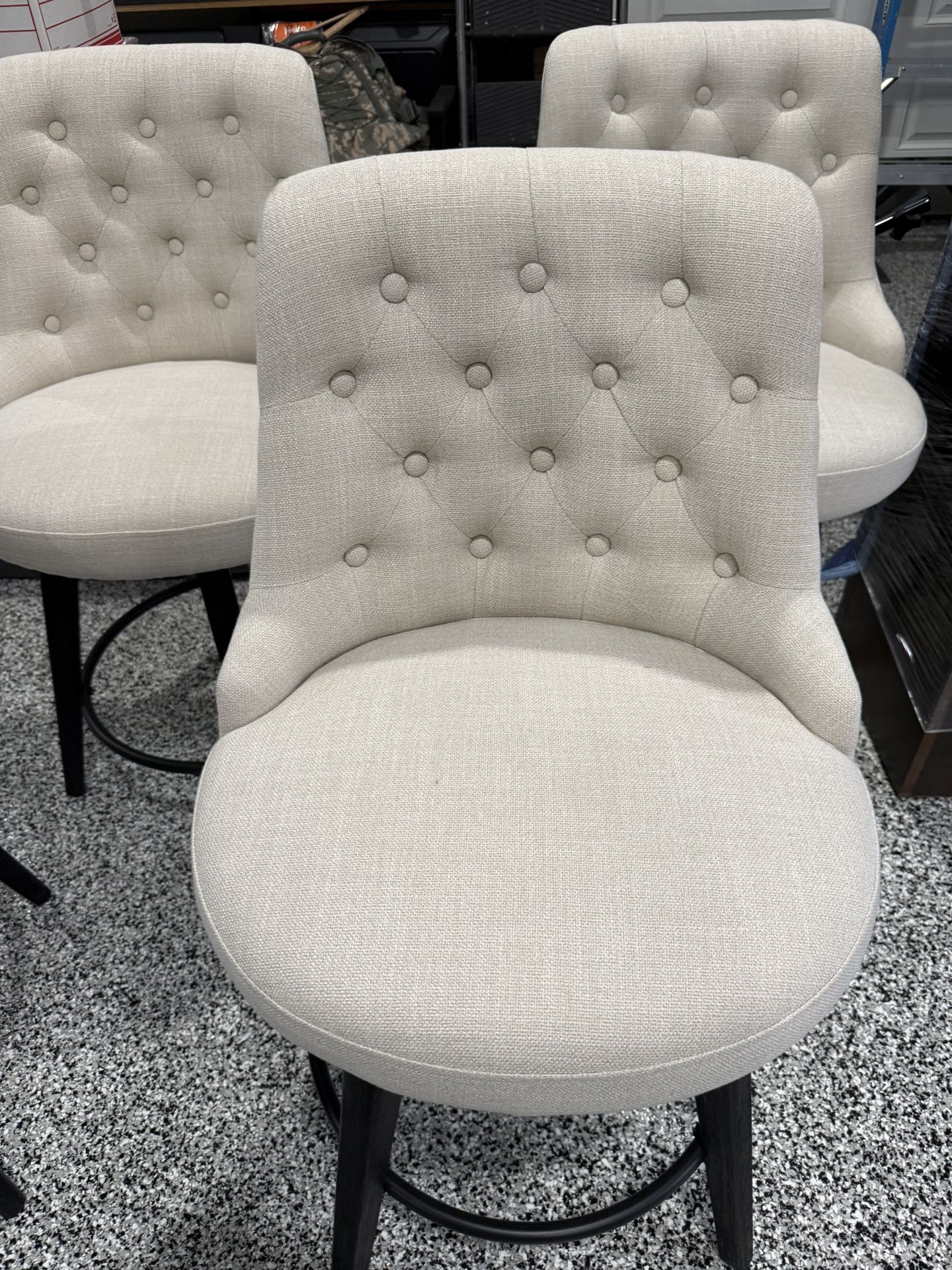 4 Cream High back stools 24” 