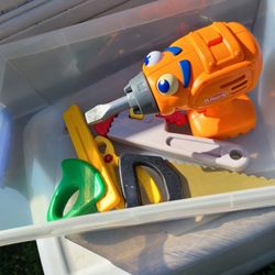 Bob The Builder Work Bench and Storage Box of Play Tools.