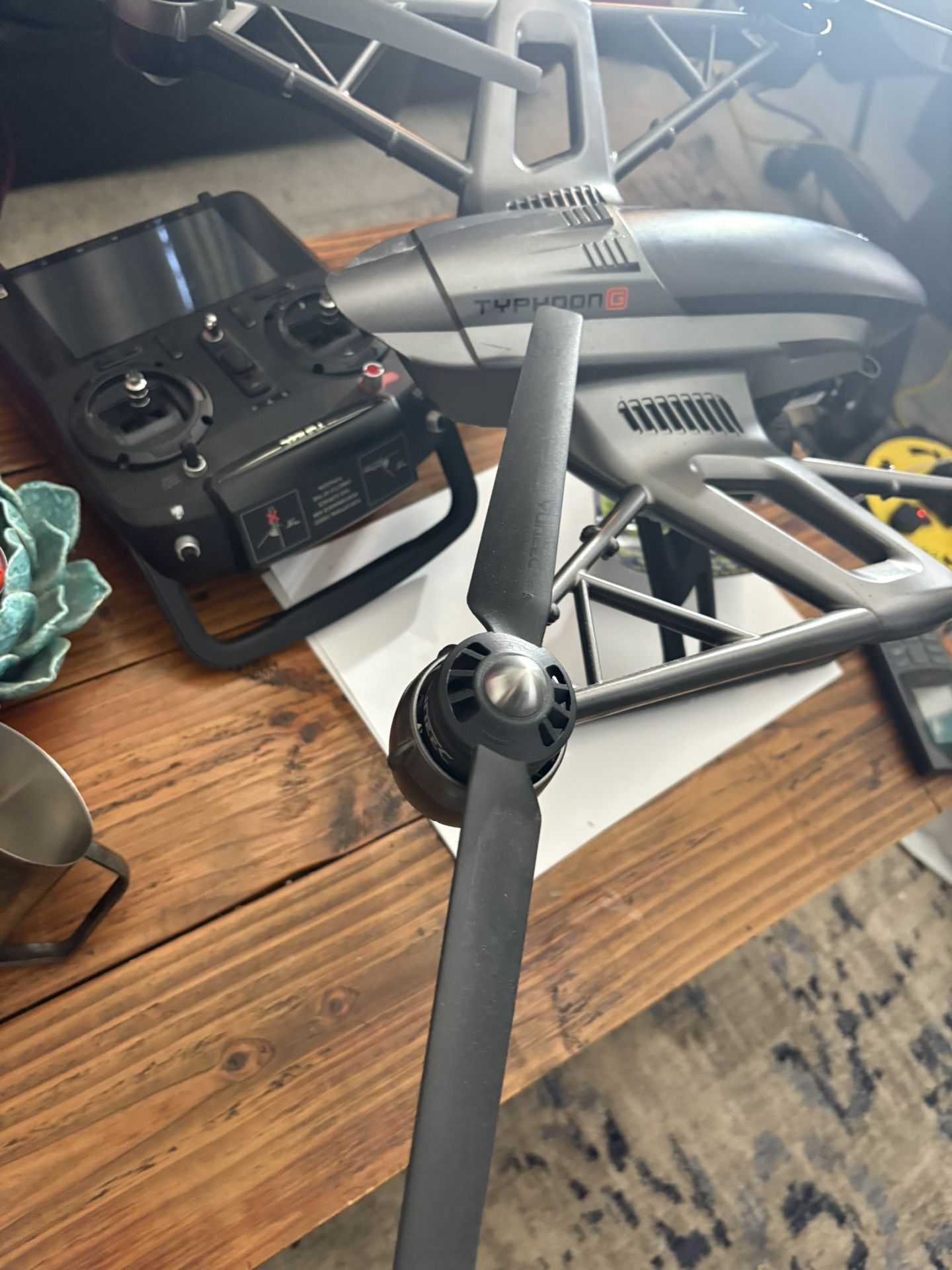 Typhoon G drone, steady grip, ground handle included, and camera included