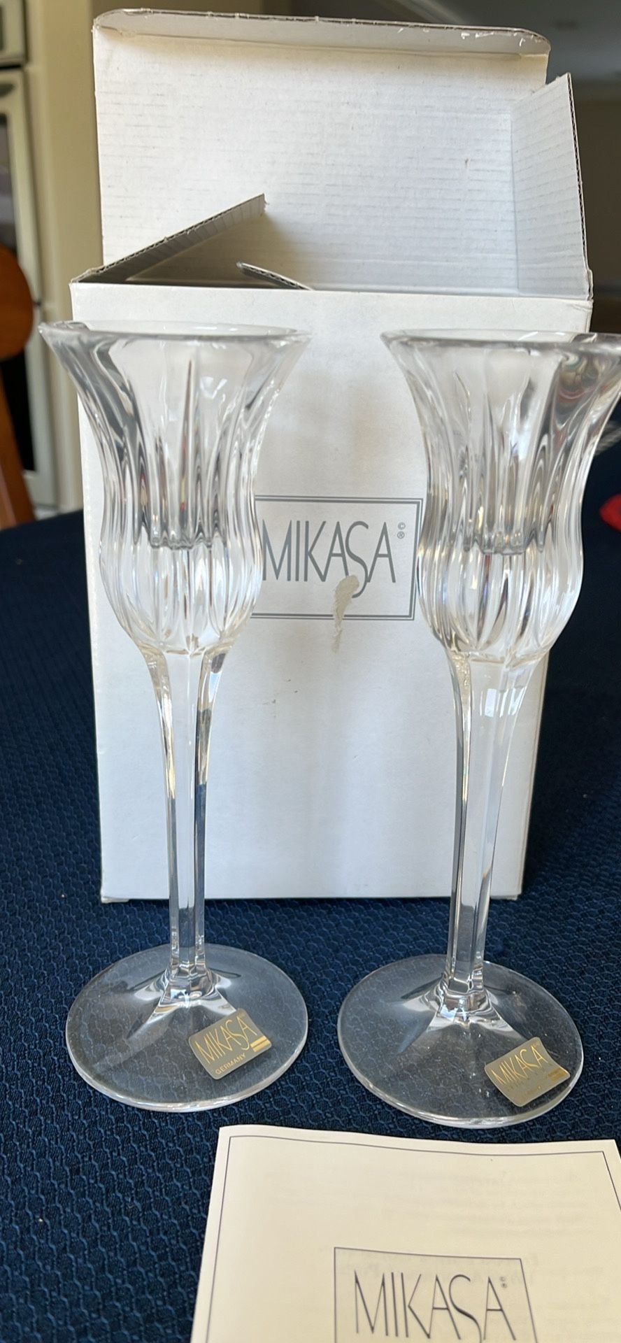 Mikasa Crystal Candle Holders