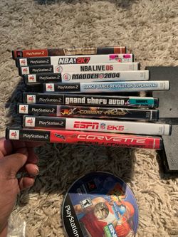 PlayStation 2 with games