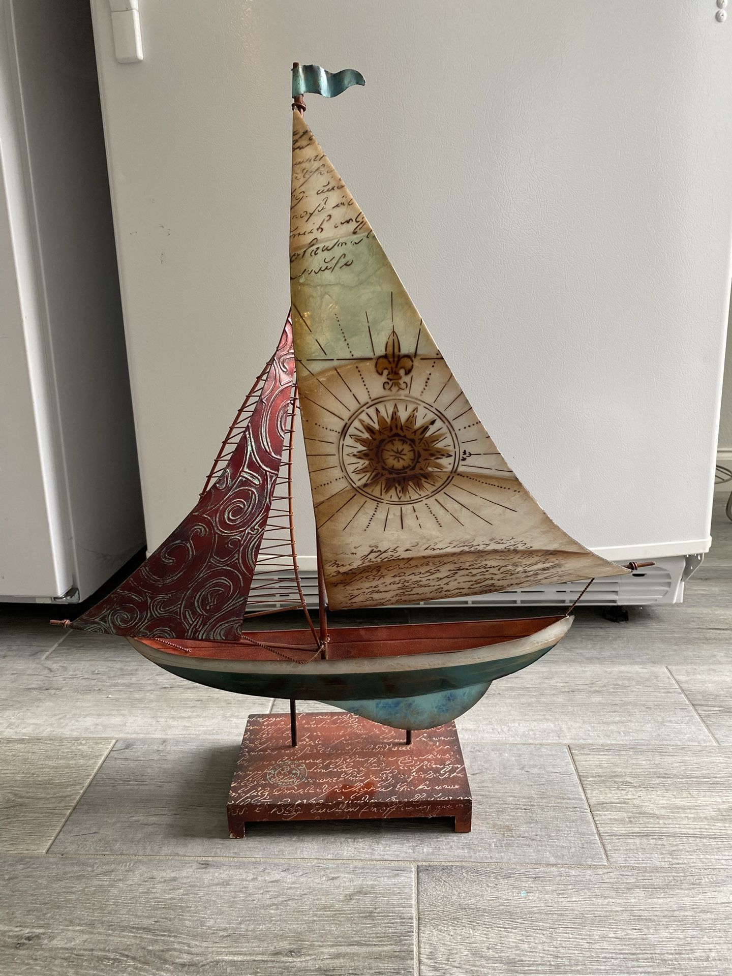 Metal Decorative Sailboat