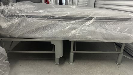 Queen Pillow Top Mattress With Metal frame