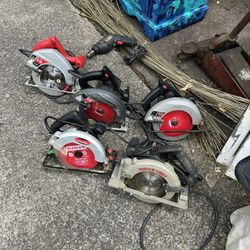 5 skill saws all in working condition left over from garage sale.   $20 each, cash or Venmo, meet in person somewhere convenient. I live in Vancouver.