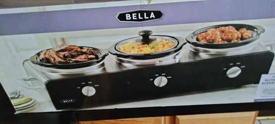 Bella triple slow cooker buffet serve