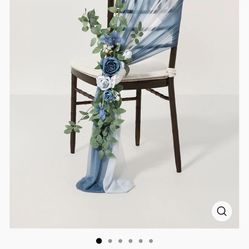 Dusty Blue Chair Decorations 