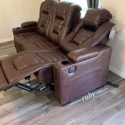 Owners Box Brown Reclining Sofa By Ashley Living Room | 39$ Down Payment @ Fastest Delivery 🚚