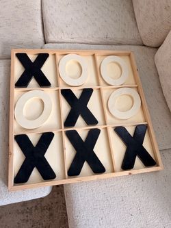 Wood Tic-Tac-Toe Set, 24x24 inch