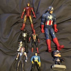 Lot Of 7  Marvel Action Figures 