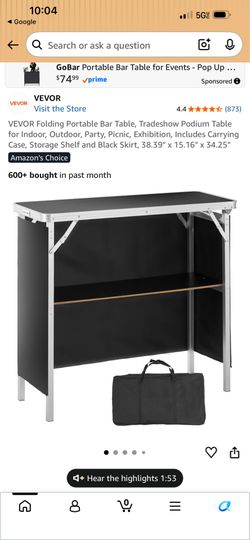 Portable Bar Table
