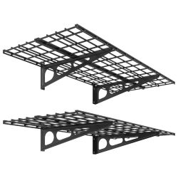 Open-Box New FLEXIMOUNTS 2-Pack 2x4ft Heavy-Duty Wall Shelves with 600 lbs Total Capacity Retail $89.99