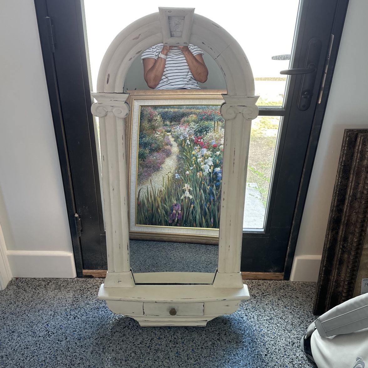 Mirror With Shelf And Drawer 