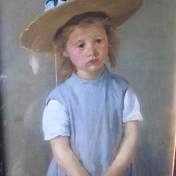Mary Cassatt Signed Painting Of Little Girl