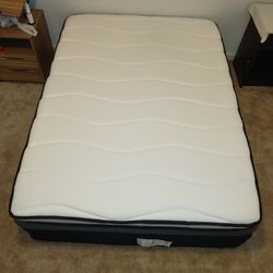 Bed - Full Size - Base + Mattress + Metal Frame - $100