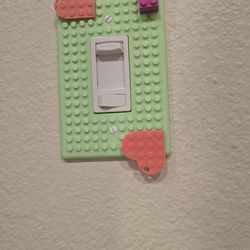 Lego light switch plate -  glow in the dark