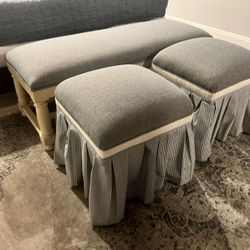 Vanity Ottomans & Bench 