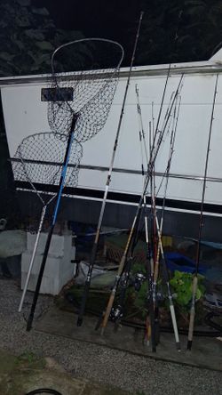 Fishing Equipment, Poles,Nets,tackle boxes etc
