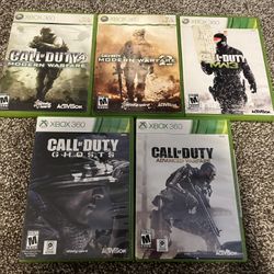 5 Call Of Duty Games - Xbox 360
