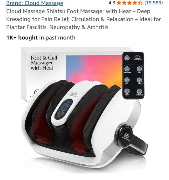 Cloud Massage Shiatsu Foot Massager with Heat