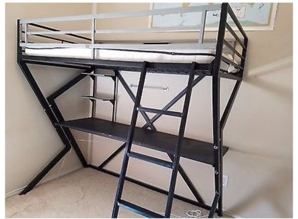 Kids Black Metal Loft Desk Bunk Bed For Sale In Phoenix Az Offerup