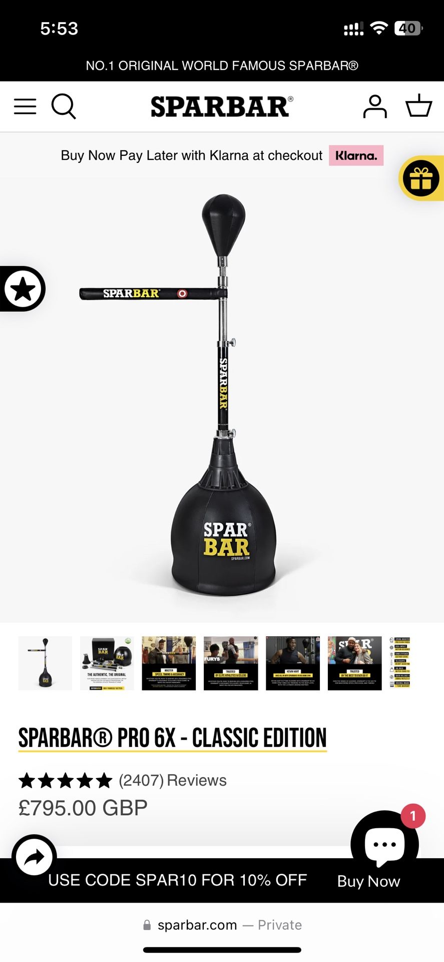 Spar Bar Boxing Winning Grant