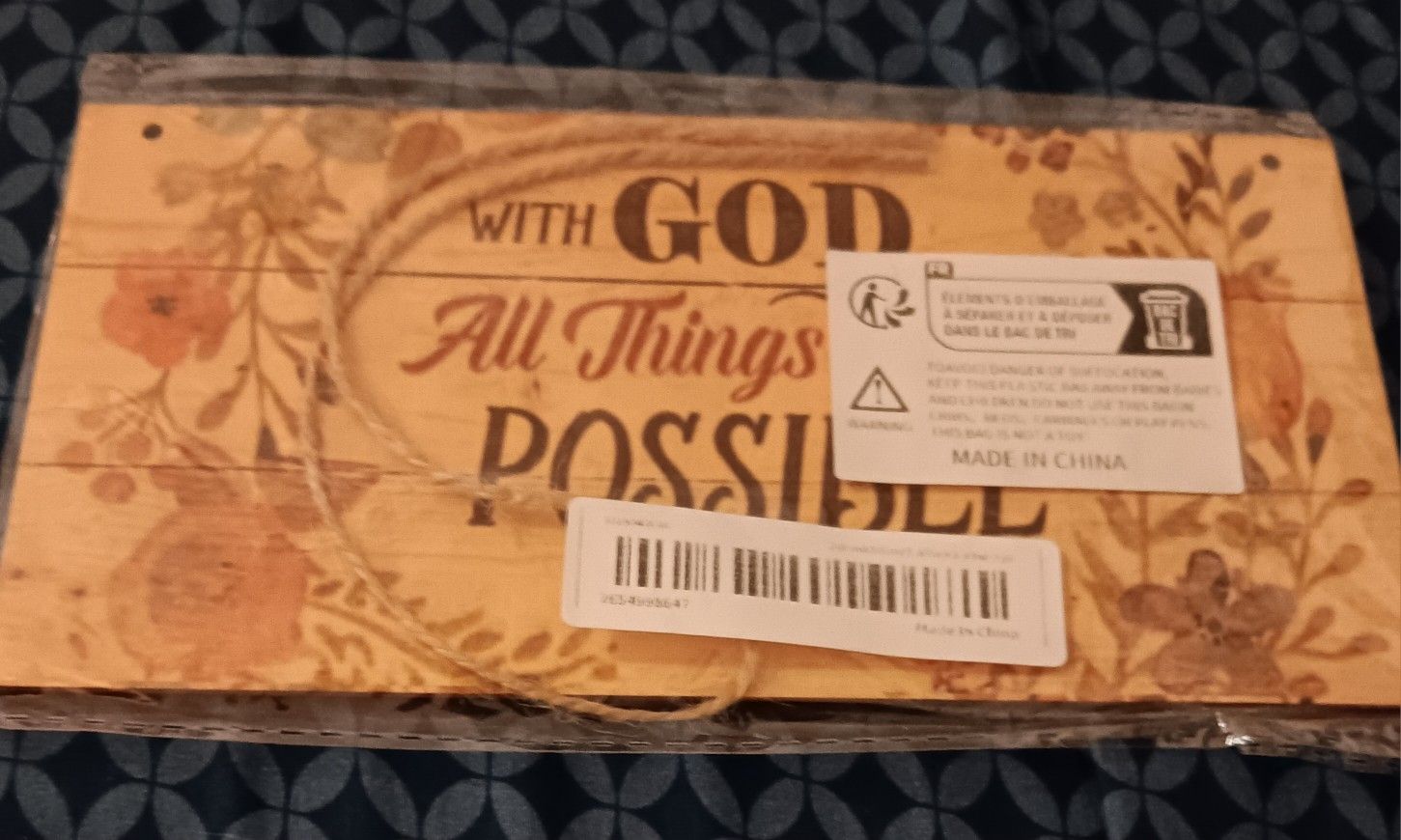 "With God All Things Are Possible" Sign