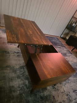 Lift-Top Coffee Table with Hidden Storage