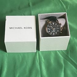 NEW AUTHENTIC MICHAEL KORS GAGE ROSE GOLD BLACK CHRONOGRAPH MEN'S MK8535 WATCH 