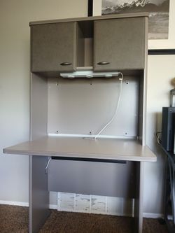 Desk with a light