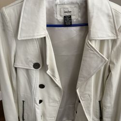 Neiman Marcus White Leather Jacket (used)  