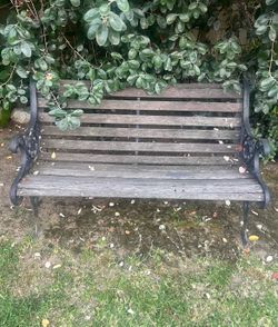 5 Ft Park Bench w/Wrought Iron Railing