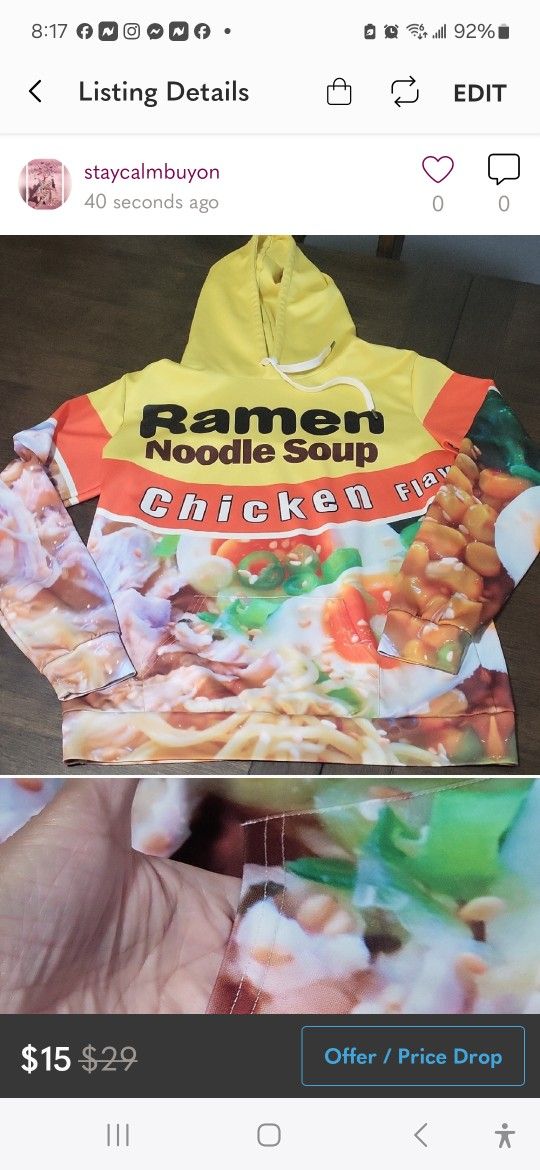 Youth Chicken Ramen Noodle Hoodie
