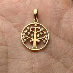 14K (585) Solid Gold Tree of Life Pendant – 1.54g