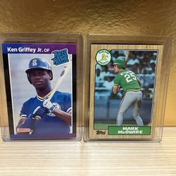 HOF Ken Griffey Jr and Mark McGwire Rookie Baseball Cards 🔥🔥 Sharp Cards!!