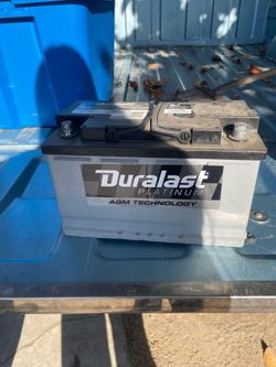 Duralast Platinum AGM Technology car battery.