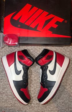 (Worn 2X)🧼 Nike Air Jordan 1 OG “Bred Toe ” size 9.5❤️‍🔥