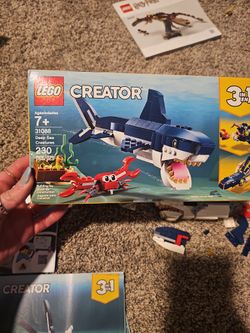 LEGO Creator 31088 Deep Sea Creatures – 3-in-1 – Partial Build w/ Box & Instructions