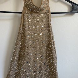 Size M Windsor Bedazzled Halter Top 