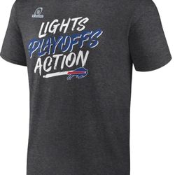 Brand new BUFFALO BILLS MEN'S 2021 PLAYOFF BOUND LIGHTS ACTION T-SHIRT
FanaticsApparel size L