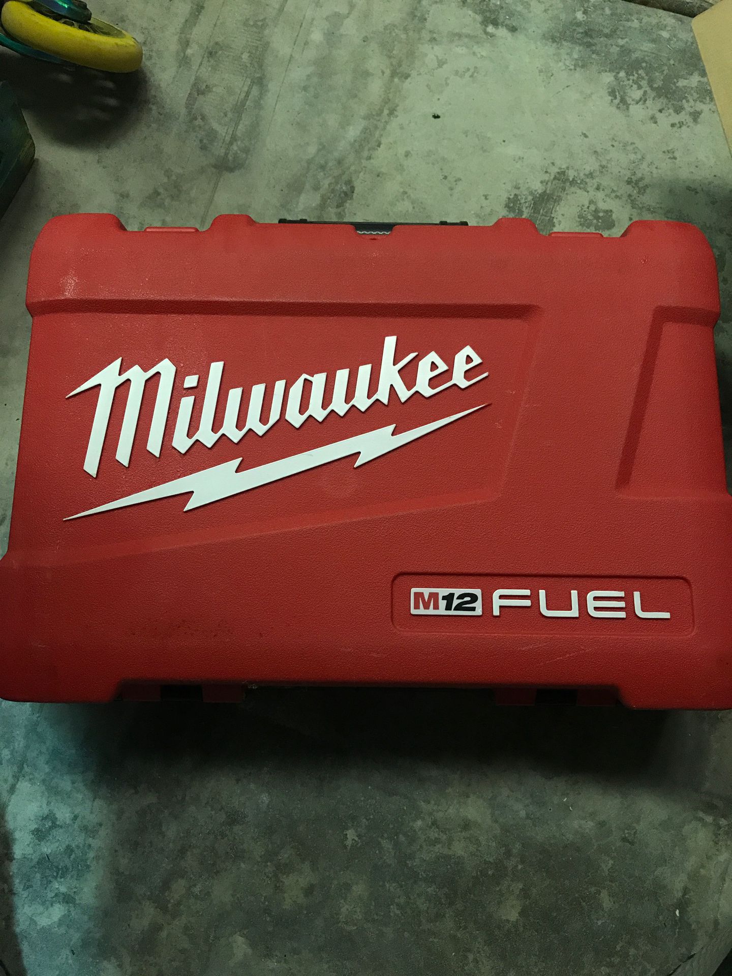 Milwaukee empty tool box for m12 drill and driver combo.