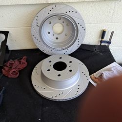 08 Silverado Rear Drum Rotors Drilled And Slotted