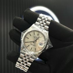 Rolex Datejust 36MM Silver Roman Track Dial